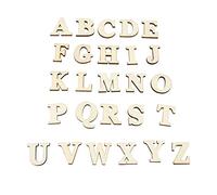 Wooden Self Adhesive Numbers Letters Set Natural Wood Smooth DIY Craft Decor for Kids Learning Spelling Math Home Decoration 10 Numbers 0 to 9 or 26 Letters A to Z (A-Z (26 Letters))