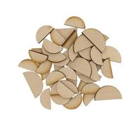 Wooden Semi Circles Multiple Sizes - MDF Craft Shape Blank Decoration Embellishments Laser Cut DoodleTech (Size: 80mm / Pack: 10)
