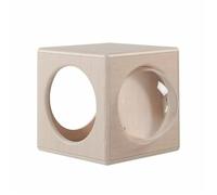 Wooden Semi-enclosed Cat House DIY Building Blocks(D)