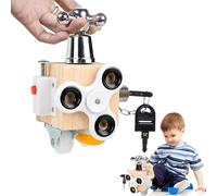 Wooden Sensory Activity Cube Toy, Easter Gifts Baby Stocking Fillers 1 Year Old, Montessori Cube Toys for 1 Year Old Boy, Sensory Fidget Travel Toys for Toddler 1-3 12-18 Months Baby.