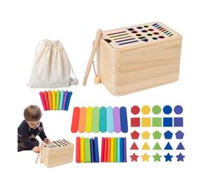 Wooden Sensory Game, Color Sorting Toys - Developmental Learning Tool, Matching Educational Activity, Cognitive Training, Boys Girls Use, Early Play, Style Toy improving early d