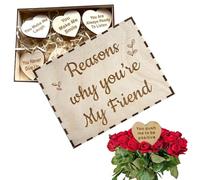 Wooden Sentimental Card Box, Reasons You're Aug Cards | 10 Reasons You're Aug in the Sentimental Box - Wooden Cards, Set of 10 Pieces, Daily Affirmations pa