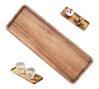 Wooden Serving Boards, 11x4 inch Cheese Platter, Rectangle Charcuterie Board, Natural Smooth Serving Platter for Fruit, Dessert, Vegetable, Wooden Serving Platter