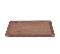 Wooden Serving Platter, Black Walnut Tray Rectangular Home Kitchen Restaurant Bar Serving Tray for Serve Tea Fruit Cheese Food Wine Meals (25x15x2.3cm)