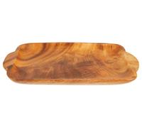 Wooden Serving Platter With Handles, Natural Grain Dinner Platter, Table Platter, Rectangular Dining Tray Premier Housewares Natural One Size