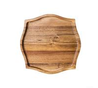 Wooden Serving Tray 20cm 25cm Square Plate for Snacks Desserts Candy Tea with Natural Rustic Finish, Easy to Clean Wood Dish for Kitchen Dining Parties and Afternoon Tea Service(L)