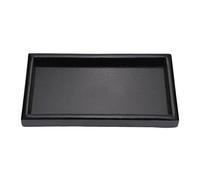 Wooden Serving Tray, Rectangle - Tea & Coffee Tray, Food Butler for Dining Tableware, Table Decor (Black, 22 x 12 x 2cm)