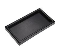 Wooden Serving Trays,Super Plastic Large Black Wood Rectangle Food Tray Redefined for All Occasion's(25 * 18 * 2cm)