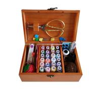 Wooden Sewing Basket with Sewing Kit Accessories,Sewing Box