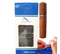 Wooden Sewing Needle Case - Hand Sewing Needles Case and Needle Kit,Portable Needle Holder for Sewing Embroidery Beading