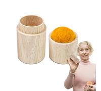 Wooden Sewing Pin Cushion - Portable Needle Storage Box with Lid, DIY Embroidery Tool | Artisan Haberdashery Gift for Quilting, Visible Mending, Compact Pincushion for