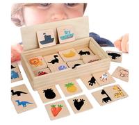 Wooden Shadow Matching Puzzle Game, Shapes Shadow Matching Toys for Kids, Shape Puzzle, Parent Child Interactive Cognitive Development Activity for Children Aged 3 and Over (1)