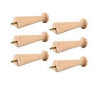 WELANGBN Wooden Shaker Peg Wood Screw-on Shaker Pegs 2.7 Inch Long Unfinished Wood Shaker Racks for Hanging Clothes Hats Towel and More DIY Paint Color (6 Pieces)