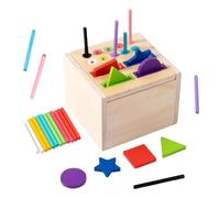 Wooden Shape Classification Toy For Kids Colorful Shape Recognition Learning Game | Sorting Cube For Cognitive Skills Development