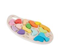 Wooden Shape Puzzle,Learning Puzzles For Toddler 1-3 - Preschool Learning Activities Color Palette Design For Classroom Daycare Centers