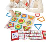 Wooden Shape Puzzles | Toddler Shapes Learning Toys,Geometric Games Activities for Baby Kids Development Learning Preschool Education Kindergartens