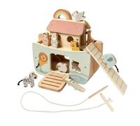 Wooden Shape Sorter 5-in-1 Wooden Educational Learning Stacking
