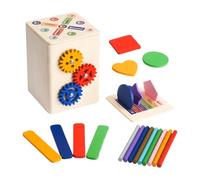 Wooden Shape Sorter Toy, Helps Motor Development, 13.1x10x9.6cm, Sensory Matching Games, Wooden Shape Color Sorter, Secure Material, For 1-3 Year Old Boy Children