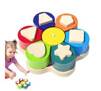 Wooden Shape Sorting Toy,Association - Classification,Educational Geometric Shape Sorting and Color Recognition Toy for Early Learning