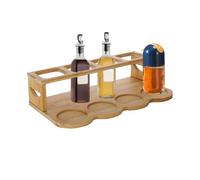 Wooden Shelf - 2 Tier Olive Oil Rack Organizer | Oil Bottle Storage Organizer | Vinairs and Olive Bottles Organisate Dandage Storage Rack