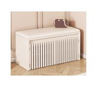Wooden Shoe Bench with Cushioned Seat - 2-Tier Entryway Shoe Rack for Storage, Stylish Organizer for Hallway and Living Room