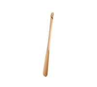 Wooden Shoe Horn Short Handle, with Leather Lanyard for Easy Storage Does Not Take Up Space(16cm)