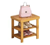 Wooden Shoe Rack - 3-Tier Storage Bench Farmhouse Style Ideal for Hallway Living Room Bathroom nization Multi-Functional Entryway Furniture