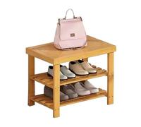 Wooden Shoe Rack - 3-Tier Storage Bench Rustic Style Ideal for Hallway Living Room Bathroom nization Space-Saving Design Home Décor Essentials.