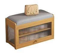 Wooden Shoe Storage Bench, 70cm Entryway with Cabinet, Heavy-Duty Shoe Rack, Stylish Entryway Furniture, Load Capacity 330 Lbs, Perfect for Home & Hallway