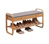 Wooden Shoe Storage Bench with Drawers Entryway nizer for Hallway Bedroom Dining Room Living Room - Efficient Shoe Storage Solution