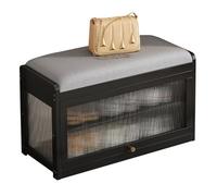 Wooden Shoe Storage Bench2 Tier Entryway Organizer 330 lb Capacity Stylish and Functional Shoe Cabinet for Hallway Mudroom and Entryway Décor