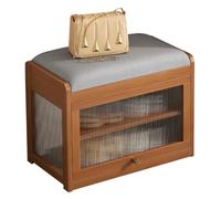 Wooden Shoe Storage Bench2 Tier Entryway Organizer with 330 lb Capacity Functional Shoe Cabinet for Hallway Foyer Mudroom Stylish and Durable Design