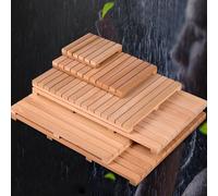Wooden Shower Mat Non Slip Bathroom Floor for Bathtub Pool Use Commercial Grade Waterproof Bath,Bamboo Bath Mat Non Slip Shower Mat for Tub and Kitchen (50x120cm/20x47in)