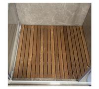 Wooden Shower Mat Non Slip Bathroom Floor for Bathtub Pool Use Commercial Grade Waterproof Bath,Large Teak Wood Slated Shower Floor Mat Anti Slip Bath Mat for Elderly Adults Indoor Outdoor S