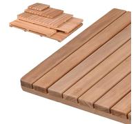 Wooden Shower Mat Non Slip Bathroom Floor for Bathtub Pool Use Commercial Grade Waterproof Bath,Large Water-Resistant Wooden Bath Mat, Portable Slatted Shower Mat, Customizable Size 50x50 cm