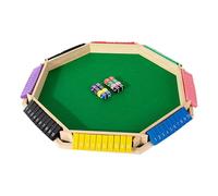 Wooden Shut the Box Game, Shut the Box Dice Game, Wooden Dice Board Games for 2-8 Players, Educational Math Skill-Building Toy for Family Gatherings, Classroom Activities & Party Entertainment (C)