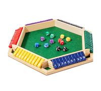 Wooden Shut the Box Game - Traditional 6-Sided, Dice Math Toy, Classic Counting, Educational Play | Interactive Entertainment for Family Teens Adults Kids Party Night Outdoor Travel Play Traditional I