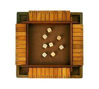 Wooden Shut The Box - Tabletop Board Game, Party Bar Game, Strategy Learning Games | 2-4 Players Math Practice Decision Skills Family Entertainment Fun Travel Educational
