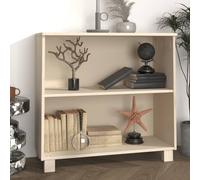 Wooden sideboard 85x35x80cm Honey Brown Solid Pine MDF 2-Shelf Rustic Small Home
