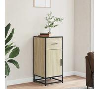 Wooden Sideboard Cabinet Cupboard Unit Storage Furniture With 1 Drawer & 1 Door