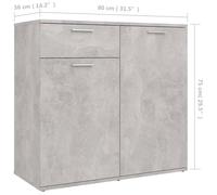 Wooden Sideboard Cabinet Cupboard Unit Storage Furniture With 1 Drawer 2 Doors