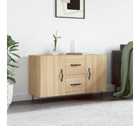 Wooden Sideboard Cabinet Cupboard Unit Storage Furniture with 2 Drawers 2 Doors