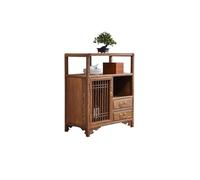 Wooden Sideboard Cabinet for Living Room & Kitchen Chinese Tea Table Storage Elegant Tea Cabinet Versatile Side Storage Modern Furniture for Home Decor
