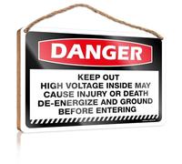 Wooden Sign | Flat Print On Wood & Push Pull - Coffee Shop Decor/Rustic Kitchen Wall Decor Farmhouse, Danger Unsafe Water Use This Hose Only To Flush Holding Tank And The Drain