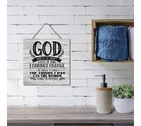 Wooden Sign God Grant Me The Serenity to Accept The Things Farmhouse Bedroom Decor Wall Hanging Saying & Quotes Farmhouse Sign Hanging Wood Sign Living Room Farmhouse Front Door Entryway 12x12in