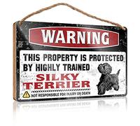 Wooden Sign Plaque Warning This Property Is Protected By A Highly Trained