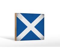 Wooden Sign Scotland Flag 18 x 12 cm Flag Scotland Vintage Decorative Sign