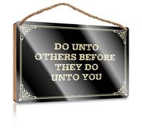 Wooden Sign Water-based Paint & Smooth Edge | Small Kitchen Decor - Office Wall Art And Decor/Do Unto Others Before They Do Unto You