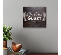 Wooden Signs Be Our Guest Personalized Wooden Signs Wall Hanging Saying & Quotes Primitive Country Farmhouse Home Decor Sign Decorative Wall Decor 12x12in