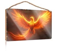Wooden Signs For Crafts Phoenix Rising: A Fiery Legend Reborn Wooden Sign Farmhouse Table Decor Friend Signs For Home Decor(15X28CM)